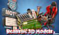 create realistic and stylized 3d assets or props for games, ads, etc