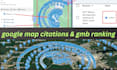 help you google map citations for gmb ranking, map citation