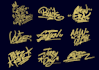 make graffiti tag with spray paint textures for your logo