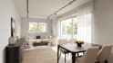 create photorealistic 3d rendering living room