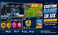 design custom game UI UX, hud and game assets for mobile and PC games