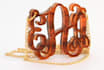make Mothers Day Acrylic Monogram Necklace in Tortoise Shell color