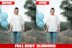 do body slimming, remove double chin and retouching