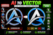 redraw and convert your ai generated logo to vector