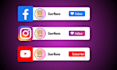 do twitch kick tiktok youtube facebook threads x follow button popup animation