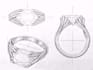 do jewelry design sketch and technical drawing