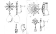 do jewelry design sketch and technical drawing