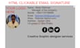 design professional HTML clickable email signature