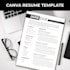 design custom resume CV design using canva