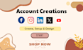create social media accounts