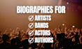 write a professional artist, band, or personal biography