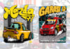 do awesome automotive jdm cartoon car illustration