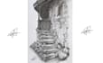 do detailed landscape art, building, house