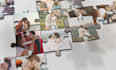 create jigsaw photo slideshow video, photo mosaic photo slideshow mosaic intro