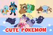 draw cute pokemon sticker and kawaii chibi characters