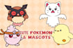 cute pokemon and mascot doodle style