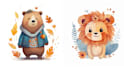do kids birthday invitation cute characters designs and art