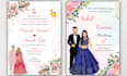 design caricature wedding invitation in 48 hour