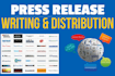 write SEO press releases with press release distributions