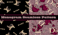 create monogram seamless pattern from your logo