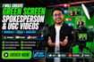 create bengali, hindi, and english green screen spokesperson and ugc content