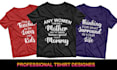 trendy custom typography tshirt design and vintage graphic tshirt design