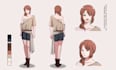 draw character design sheet in anime style