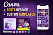 do amazing graphic designing on canva for companies