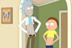 create cartoon rick and morty, bojack horseman style animation