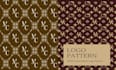 create monogram logo seamless pattern design