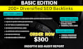 premium SEO backlinks service with high da link building