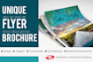 design unique flyer, brochure design for you