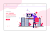 do 2d flat, 3d isometric vector illustration for website UI, app, splash screen