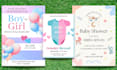 design custom baby shower, gender reveal, birthday , wedding, party invitation