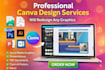 design, edit or recreate canva templates and graphics in 24 hours