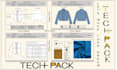 design fashion clothing tech pack color cad garment technical flat sketch