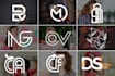 do a monogram initial logo design