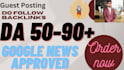 provide high quality guest posts with do follow backlinks