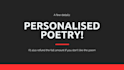 write a personalized poem for you