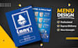 design modern and professional restaurant menu design