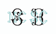 creating a three letter monogram for you in my own style