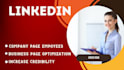 optimize your linkedin company page and provide company page employees