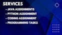 provide professional java and python assignment assistance
