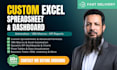 create a custom excel spreadsheet and excel dashboards