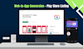 convert website to native android app and publish on play store
