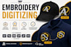 convert logo to embroidery file for caps, hats and polos