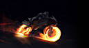 make fire motorcycle logo reveal intro