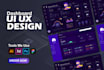 create web app ui design, landing page design, dashboard design in figma