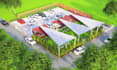 create 3d food truck, restaurant, and food court design in sketchup