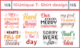 create unique custom typography and svg t shirt design for your etsy